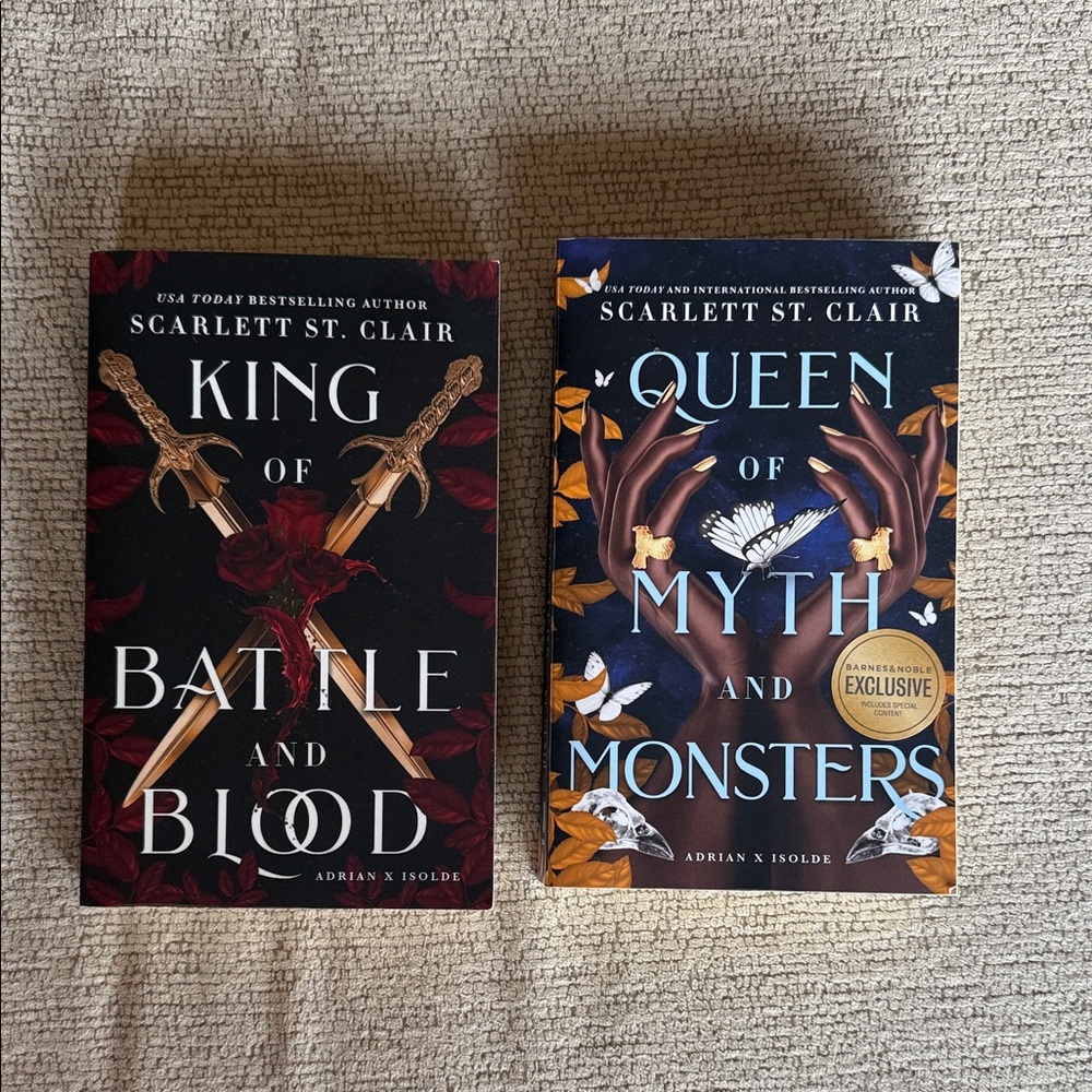 King of Battle and Blood & Queen of Myth and Monsters Books